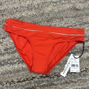 Robin Piccone Malia Pimento/Ivory Bikini Bottom Sz Small NWT | Robin Piccone NWT